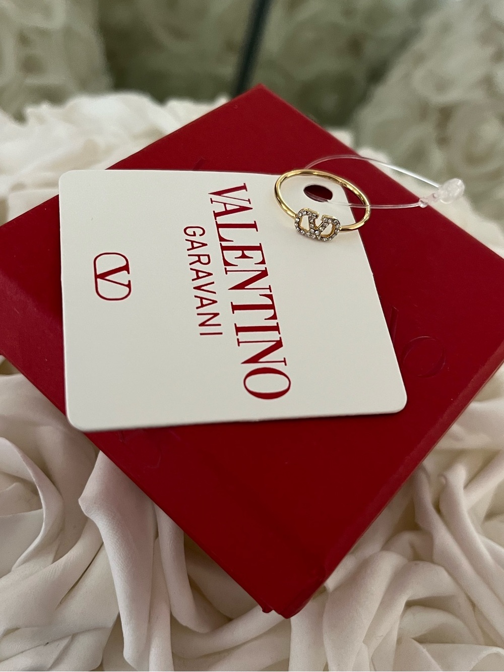 Valentino Garavani Gold Ring with Swarovski Crystals